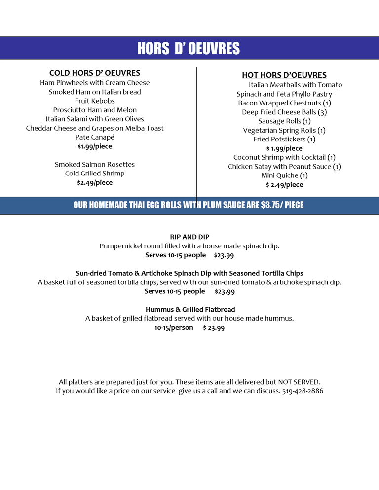 Business Lunch Catering Menu p.3